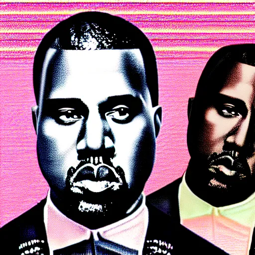 Prompt: vhs static overlay of kanye west inauguration, vhs, 1 9 9 0, highly realistic, highly detailed, vhs noise static, black and white, vhs glitch