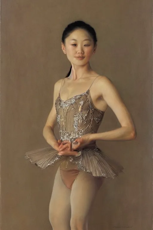 Image similar to portrait of an asian prima ballerina, by donato giancola and berthold woltze.