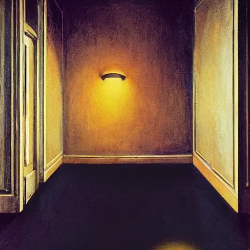 Image similar to a black scary monster in a gold haunted liminal abandoned room, hyperrealistic film still by edward hopper, by gottfried helnwein, by klimt, art noveau, highly detailed, strong lights, liminal, eerie, bright pastel colors,