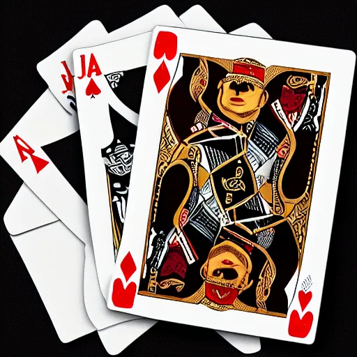 Image similar to jack the ripper playing cards with Sherlock Holmes renaissance style