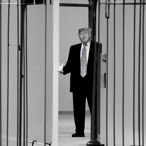 Image similar to photo of donald trump in prison