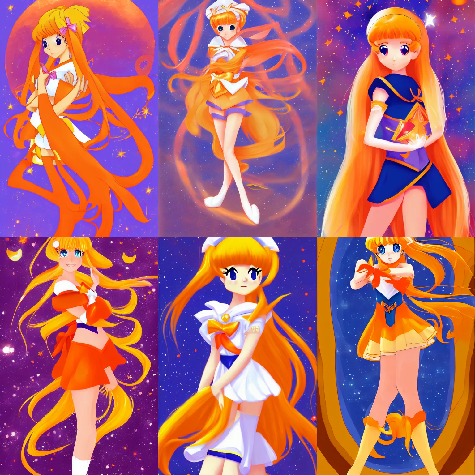 Prompt: Sailor Venus, princess, by SailorBomber, deviantart, digital painting