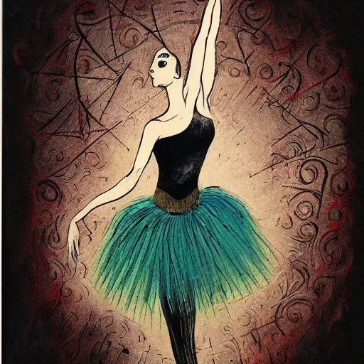 Image similar to ballerina by clive barker