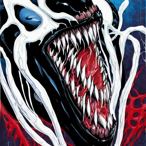 Prompt: venom by todd mcfarland