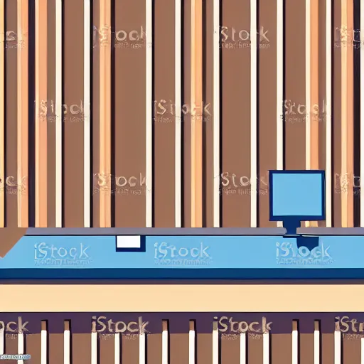 Image similar to cash register in foreground shelves of buliding supplies in the background vector art