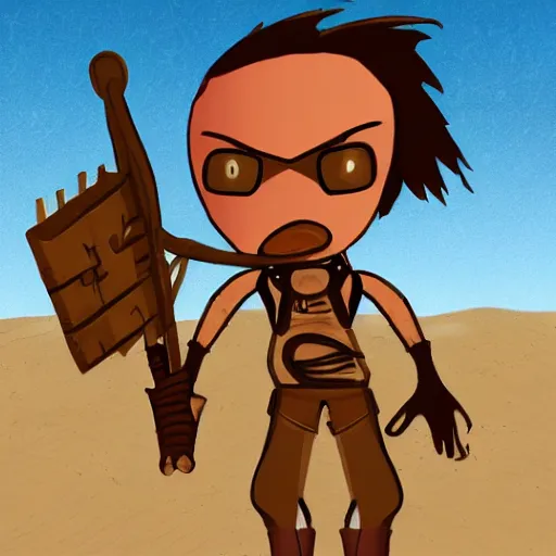 Image similar to A sand pirate wandering the post-apocalyptic desert