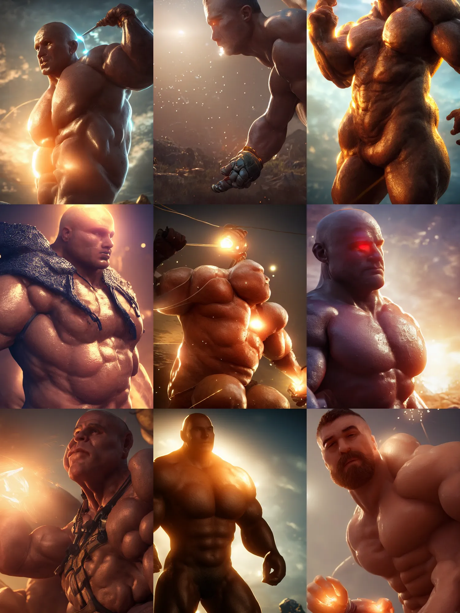 Prompt: muscular potato, ultra realistic, lens flare, atmosphere, glow, detailed, intricate, full of colour, cinematic lighting, trending on artstation, 4 k, hyperrealistic, focused, extreme details, unreal engine 5, cinematic, masterpiece