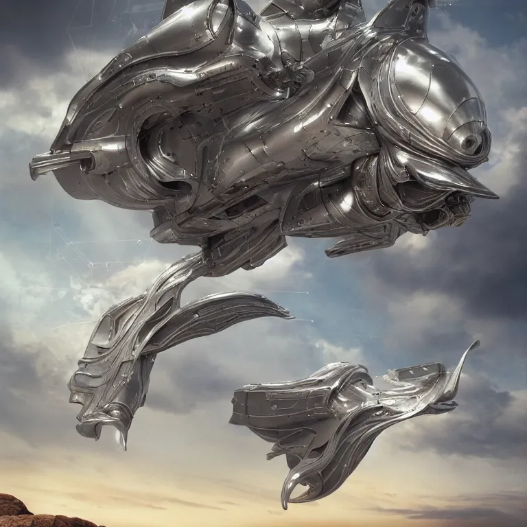 Image similar to octane render portrait by wayne barlow and carlo crivelli and glenn fabry, a futuristic sci - fi space fighter flying low across an alien ocean sending wake and waves and sea foam spraying to the sides, very short depth of field, bokeh