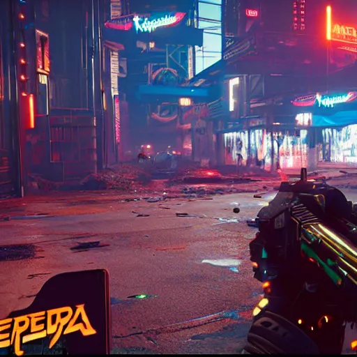 Image similar to ripper doc tragedy in Cyberpunk 2077. CP2077. 3840 x 2160