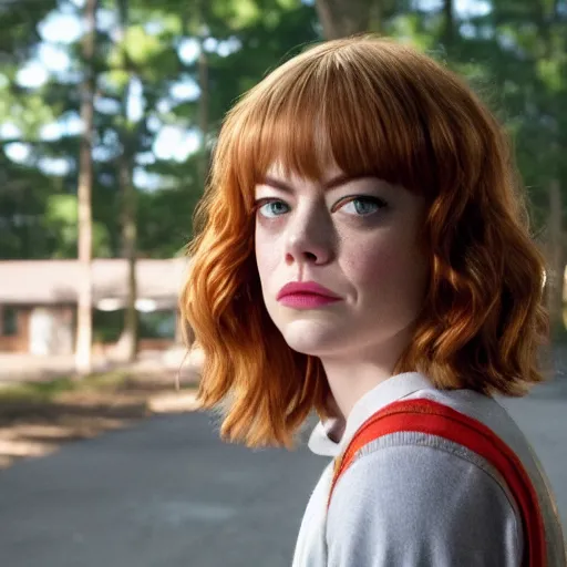 Image similar to Emma Stone in Stranger Things