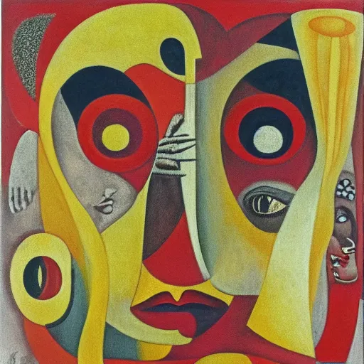 Image similar to floral face portrait by leonetto cappiello and wojciech siudmak and ernst fuchs, anni albers, oil on canvas