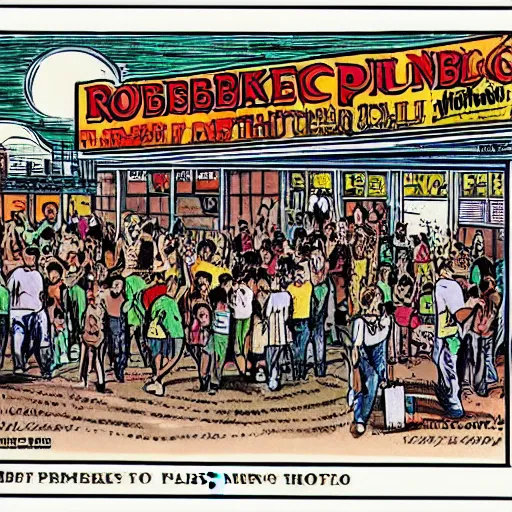 Image similar to robert crumb comic about pembroke pines flanagan high school students partying accurate eyes high detail