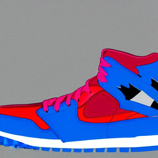 Image similar to jordan sneakers based off sonic