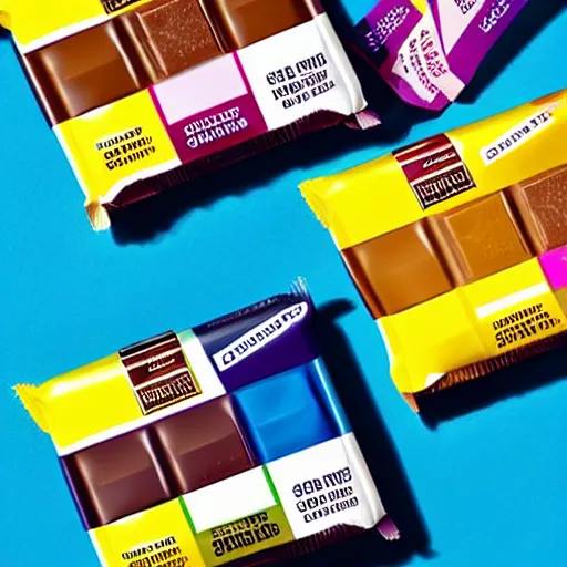 Prompt: Ritter Sport chocolate with egg flavour, product shot, photo