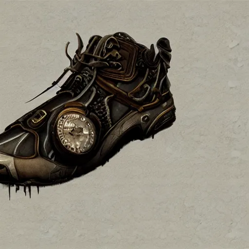 Image similar to sneaker concept art, steampunk, sharp focus, illustration, concept art by tooth wu