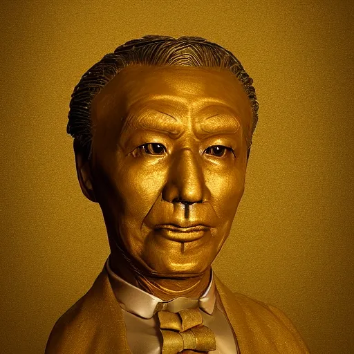 Image similar to A singaporean lawyer, goldleaf, by Ed Binkley, Blender