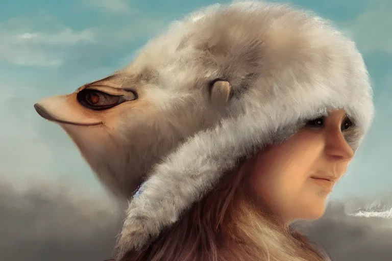 Image similar to a relaxed eskimo looking to the sky, alexy grey, digital art,