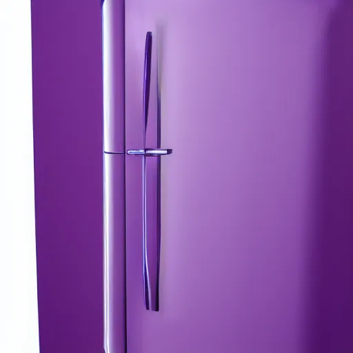 Prompt: refrigerator with wings in a purple tornado
