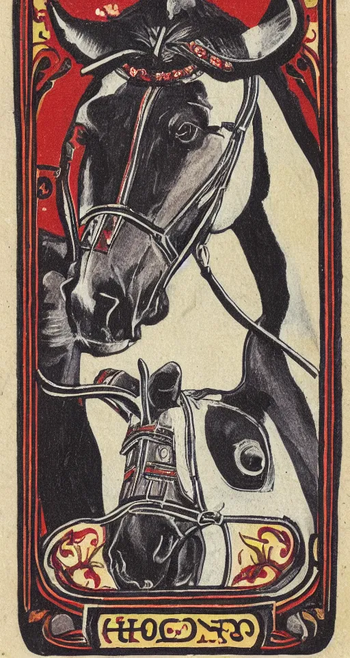 Image similar to horse, playing card back