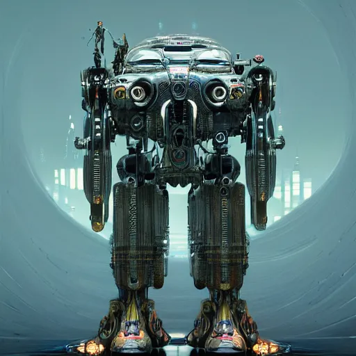 Prompt: cyborg supercar : by michal karcz, daniel merriam, victo ngai and guillermo del toro : ornate, dynamic, particulate, intricate, elegant, highly detailed, centered, artstation, smooth, sharp focus, octane render