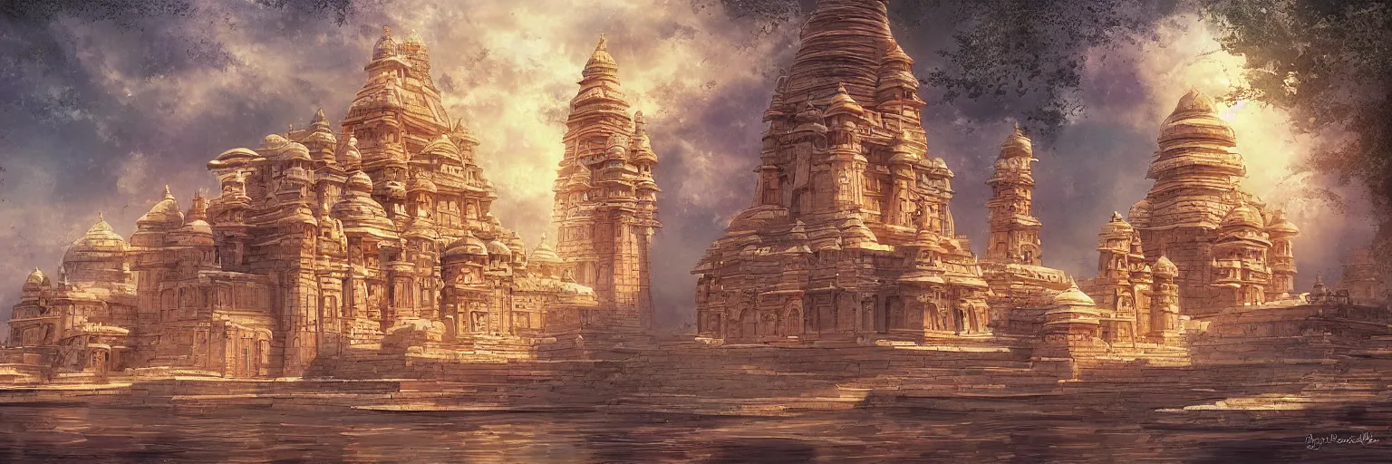 Image similar to indian architecture, fantasy art, digitalpainting, smooth