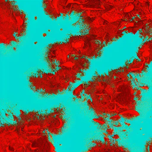 Prompt: hyperrealistic landsat underwater image, organic shapes, detailed, 4k, vector, award winning, dark red colors