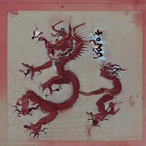 Image similar to a Chinese red dragon that has Lady Liberty sitting on its back