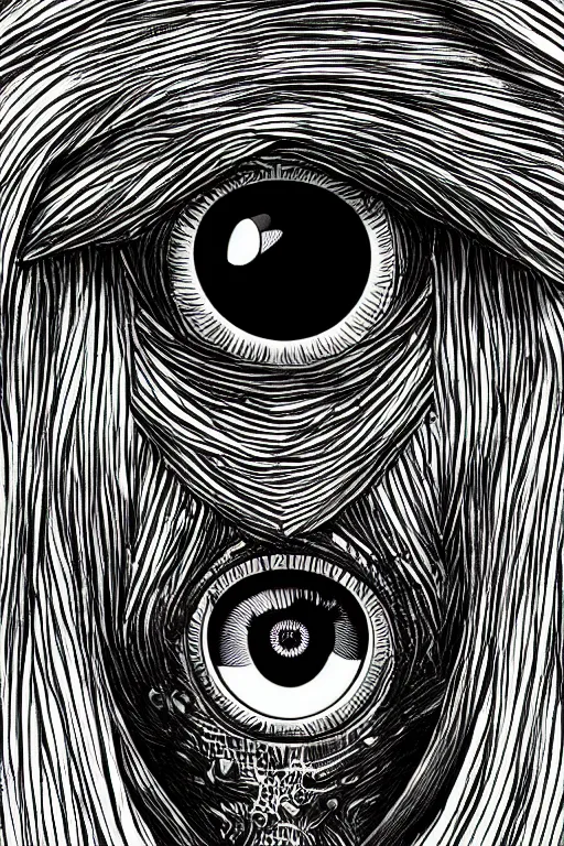 Prompt: eye eye humanoid figure monster, symmetrical, highly detailed, digital art, sharp focus, trending on art station, kentaro miura manga art style