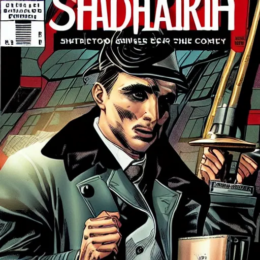 Image similar to thomas shelby as a superhero marvel comics cover