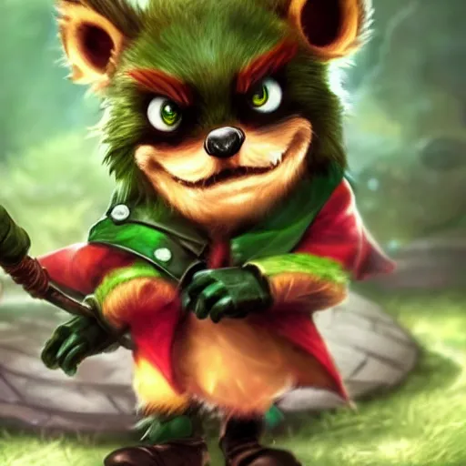 Prompt: ultra realistic Teemo from league of legends