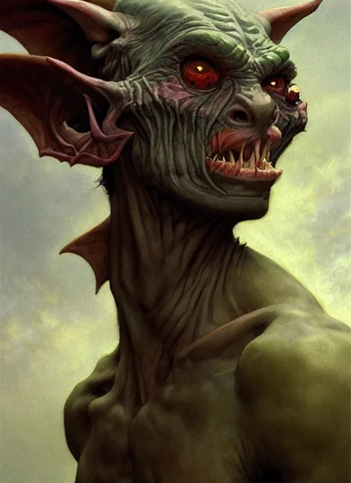 Prompt: goblin, full body, savage, realistic, dnd character art portrait, dark fantasy art, matte fantasy painting, deviantart artstation, by jason felix by steve argyle by tyler jacobson by edgar maxence and caravaggio and michael whelan and delacroix