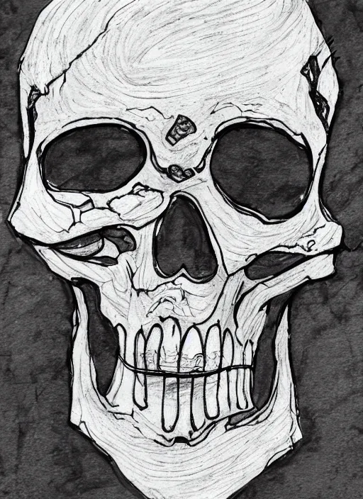 Poorly Made Art Done Right — Boredom skull #sketch #art #drawing