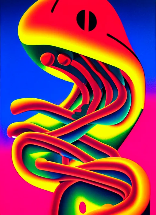 Prompt: twisted person by shusei nagaoka, kaws, david rudnick, airbrush on canvas, pastell colours, cell shaded!!!, 8 k