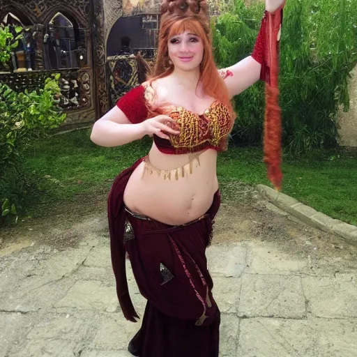 Prompt: fiona from shrek as a belly dancer