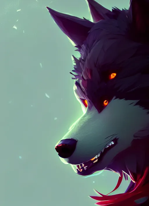 Image similar to beautiful headshot portrait of a black male anthropomorphic wolf fursona long red hair. character design by cory loftis, fenghua zhong, ryohei hase, ismail inceoglu and ruan jia. artstation, volumetric light, highly detailed, photorealistic, fantasy, rendered in octane