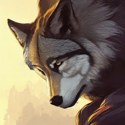 Image similar to Geometric Wolf, intricate, elegant, highly detailed, digital painting, artstation, concept art, smooth, sharp focus, illustration, art by artgerm and greg rutkowski and alphonse mucha