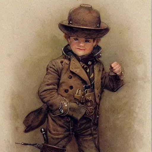 Image similar to (((((portrait of boy dressed as steampunk explorer scientist . muted colors.))))) by Jean-Baptiste Monge !!!!!!!!!!!!!!!!!!!!!!!!!!!