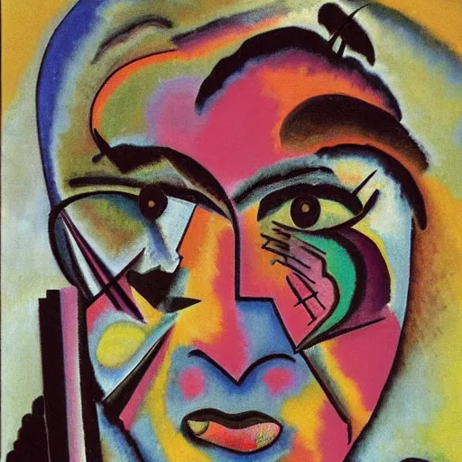 Image similar to 3d face by Kandinsky