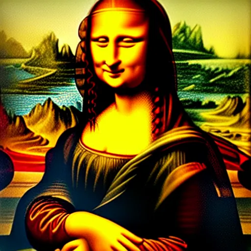 Prompt: an abstract interpretation of the mona lisa