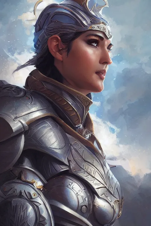 Image similar to amazon valkyrie athena, d & d, fantasy, portrait, highly detailed, headshot, digital painting, trending on artstation, concept art, sharp focus, illustration, art by artgerm and greg rutkowski and magali villeneuve