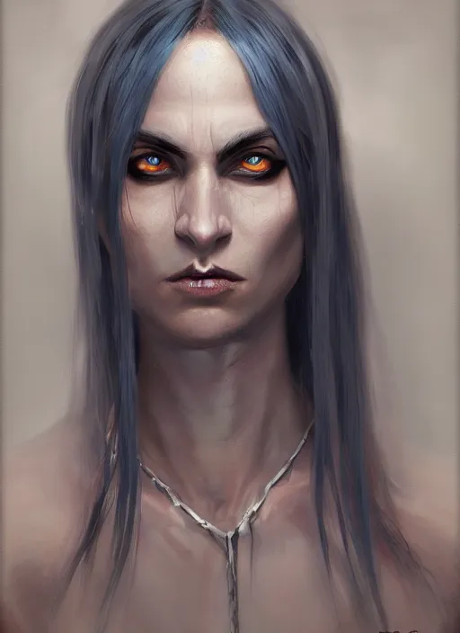 Image similar to realistic dark elf by r. a. salvatore portrait, trending on artstation, low angle oil painting and composition laws, cinematic lighting, hyperdetailed, artstation, cgsociety, 8 k