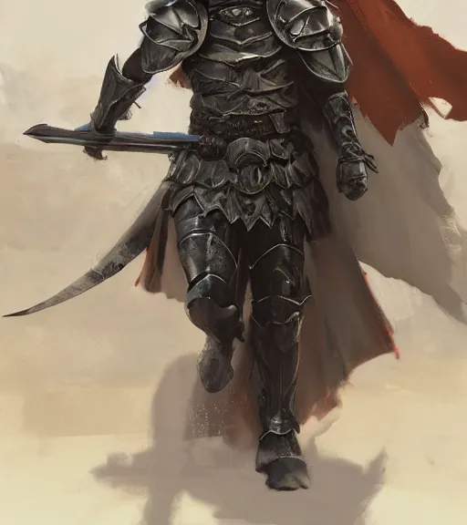 Image similar to long blond hair man in armor, shield and scimitar, by craig mullins, ruan jia, kentaro miura, greg rutkowski, loundraw