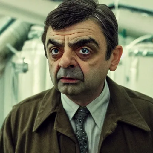 Image similar to Rowan Atkinson as the reactor technician in Chernobyl miniseries (2019)