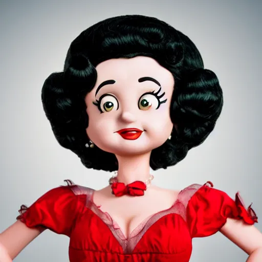 Prompt: betty boop as a real person, photo, 8k