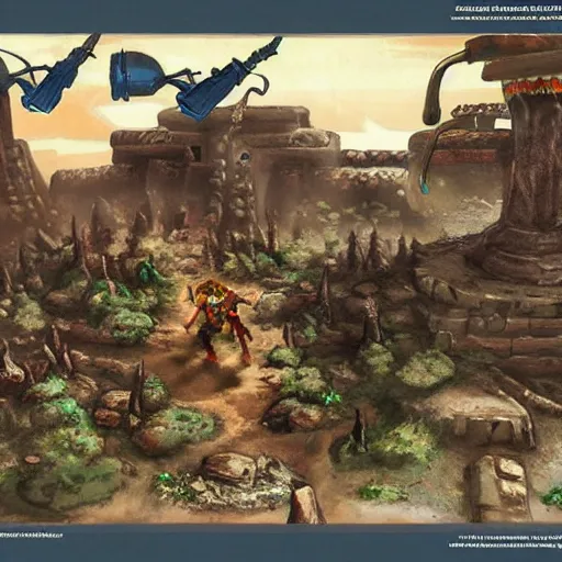 Image similar to concept art serious sam in zelda