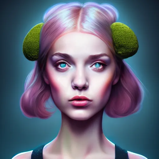 Image similar to portrait of a girl with a bundt on her face , digital art, cinematic, concept art, 8k, painting, imaginefx, cgsociety, trending on artstation