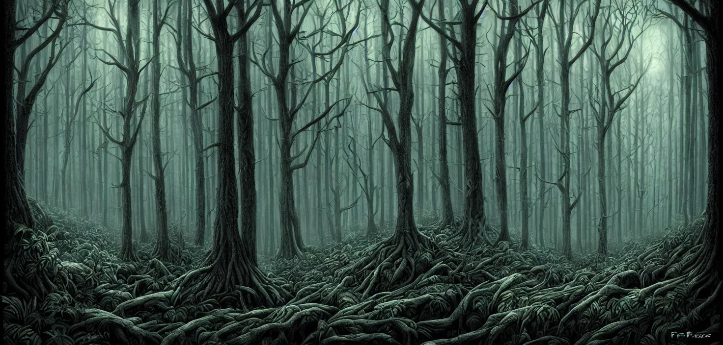 Image similar to dark forest by ferez andrew