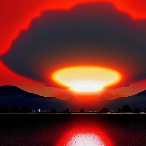 Prompt: a nuclear detonation over hiroshima that evaporates furries, 4 k, hyper realistic, dslr, high resolution, landscape, beautiful