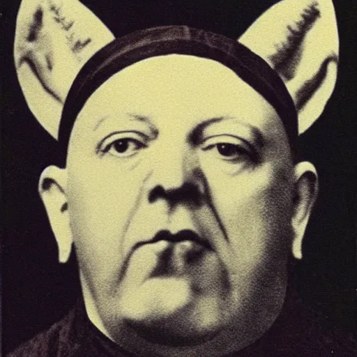 Prompt: aleister crowley as a goat