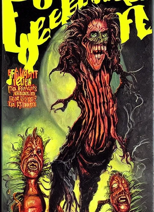 Image similar to portrait of beetlejuice ( 1 9 8 8 ) on the cover of famous monsters of filmland, painted by basil gogos, les edwards, highly detailed